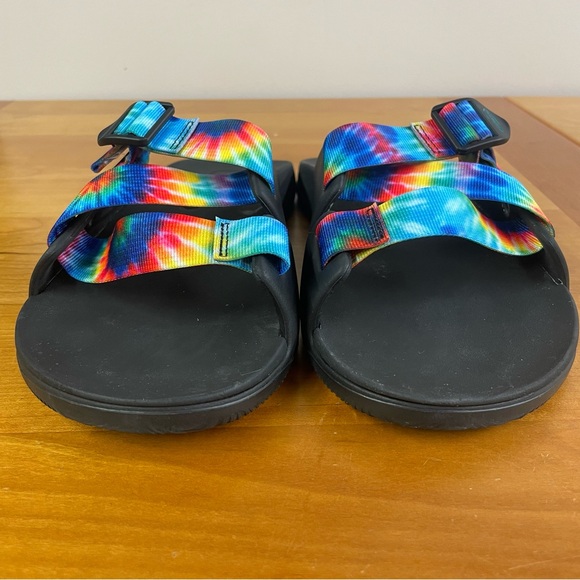 Chaco Chillos tie dye slip on slide sandals 10 - Picture 3 of 11